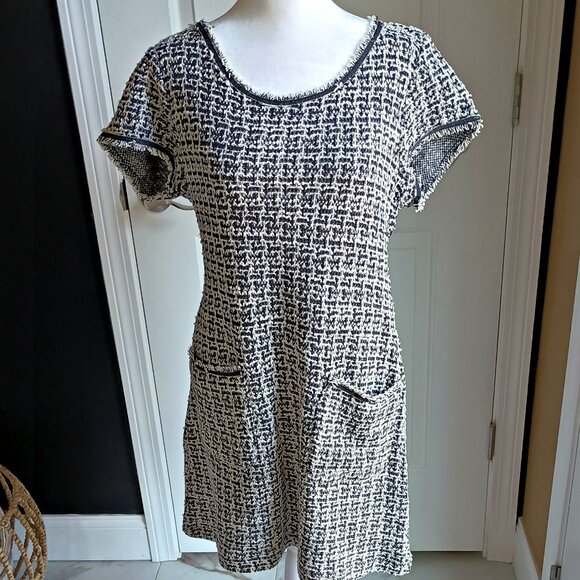 NEW! OLD MONEY TWEED SHEATH DRESS Max STUDIO - Picture 4 of 4